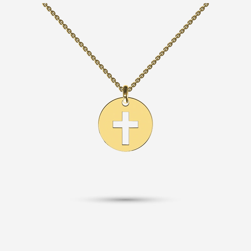 Cross Disc Necklace