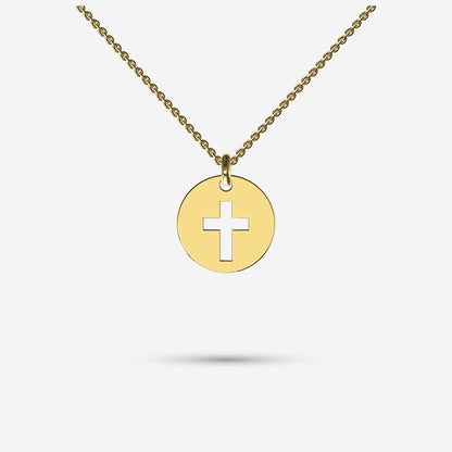 Cross Disc Necklace