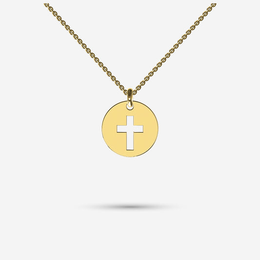 Cross Disc Necklace