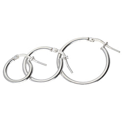 Classic Round Hoops 925 Silver