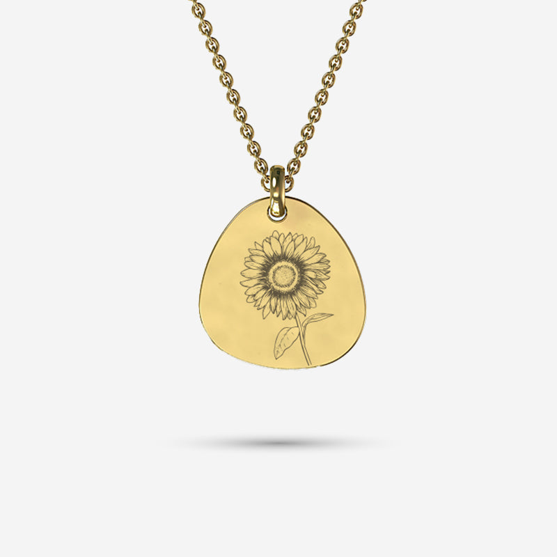 Sunflower Pebble Pendant