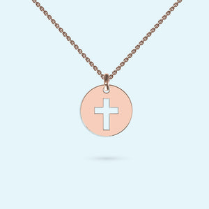 Cross Disc Necklace