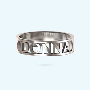 Bulky Name Ring Silver