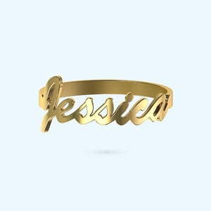 Classic Name Ring Gold