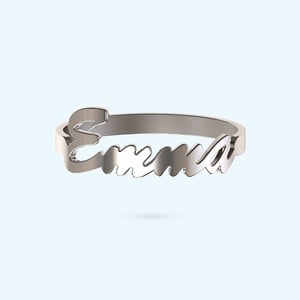 Classic Name Ring Silver