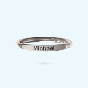 Engraved Name Ring in 925 Silver