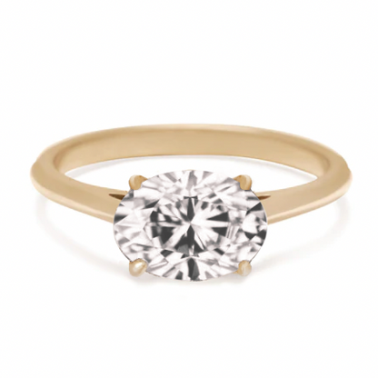 East-West Diamond Ring (Single Claw)